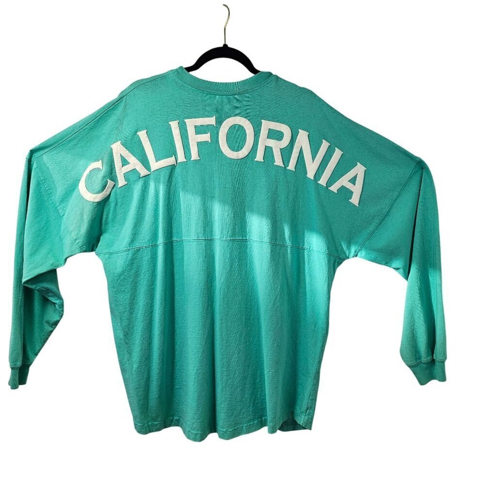 Spirit Jersey California Oversize Sweatshirt Unisex XL Turquoise Long Slv Cotton